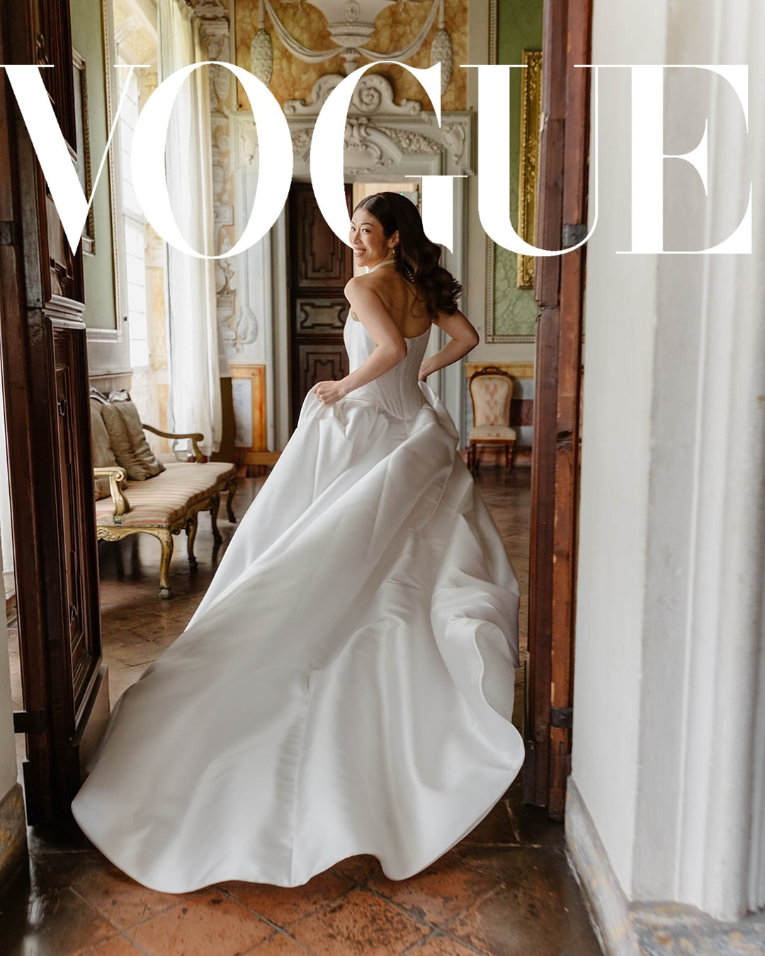 Tina Valerdi Featured in Vogue Italia: A Bridal Gown for a Forbes Under 30 Powerhouse